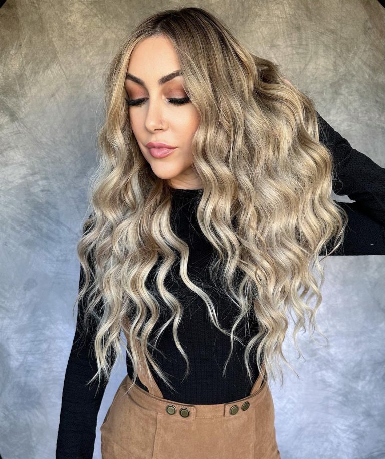 Natural, full hair extensions in Brentwood, CA by a Vamp Salon extension specialist