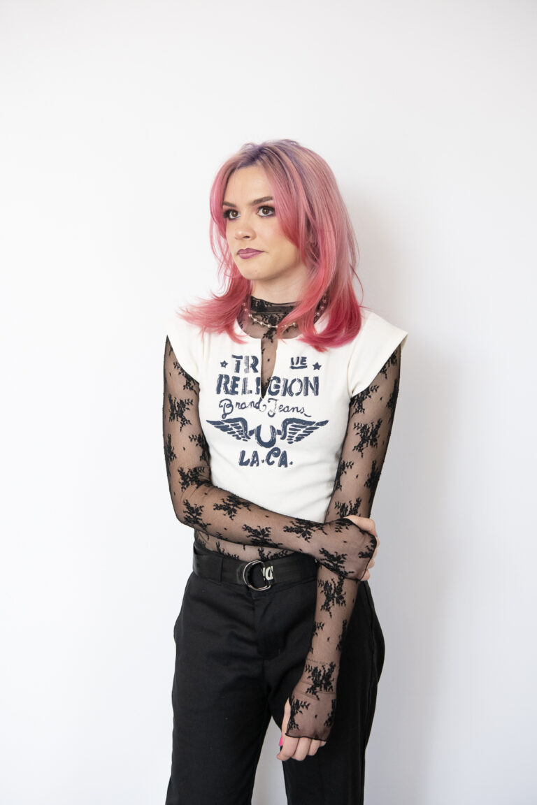 Bold pink fashion hair color by a Vamp Salon colorist in Brentwood, CA
