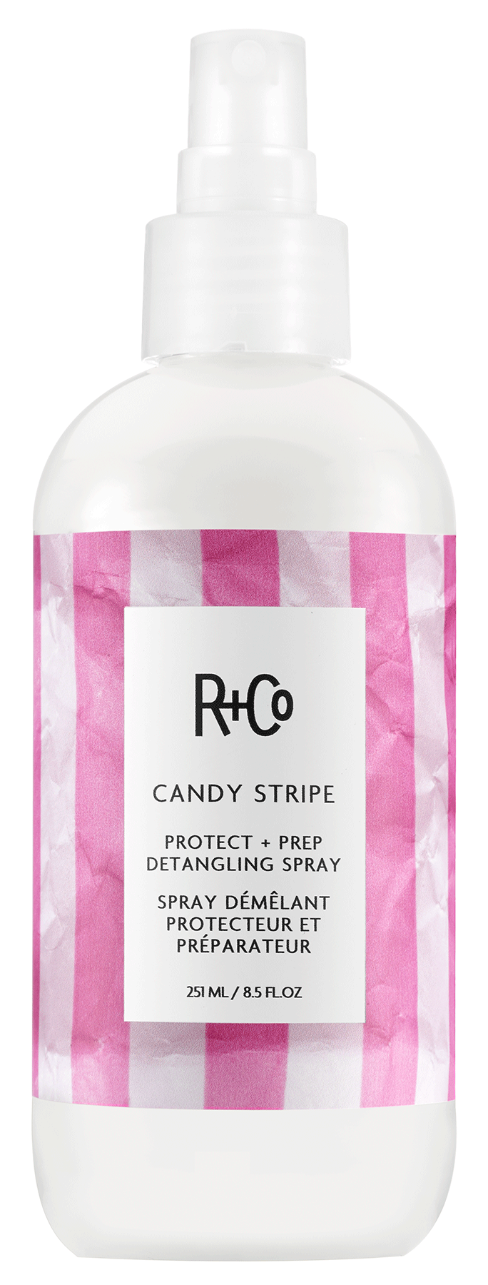 CANDY STRIPE Protect + Prep Detangling Spray - R+Co available at Vamp Salon Brentwood - Vamp Salon Extension Studio CANDY STRIPE Protect + Prep Detangling Spray - R+Co, available at Vamp Salon Brentwood