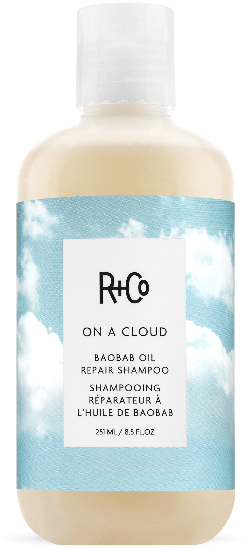 ON A CLOUD Baobab Oil Repair Shampoo - R+Co available at Vamp Salon Brentwood - Vamp Salon Extension Studio ON A CLOUD Baobab Oil Repair Shampoo - R+Co, available at Vamp Salon Brentwood